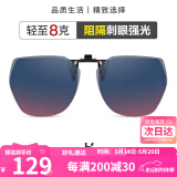 海伦凯勒（HELEN KELLER）墨镜夹片几何大框时尚防晒眼镜夹片 开车驾驶专用夹片HP823C18