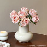 花点馨意陶瓷花瓶摆件高级感水培容器室内客厅干花鲜花装饰插花瓶白色8951