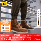 CAT卡特马丁靴工装鞋男鞋新复古回潮机车靴P7049/P712950/P712947 浅棕P724049 43