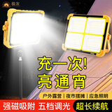极友夜市摆摊灯太阳能充电led超亮地摊灯户外长续航应急照明灯露营灯 1000W【可磁吸可悬挂】不带支架