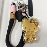 ins粉色0.02gKT猫钥匙扣可爱黄金卡通手机链包包挂件车挂饰送女友 ins黑色0.02gKT猫钥匙扣可爱黄金
