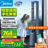 美的（Midea）【双重杀菌】WIFI风随温变无叶风扇/净化扇/家用遥控落地扇/电风扇/定时塔扇/轻音风扇AMS150E-TM