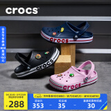crocs卡骆驰洞洞鞋贝雅卡骆班轻便耐磨一脚蹬休闲鞋|205089 黑色/白色-066 36 /37(220mm)