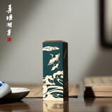 善琏湖笔【中秋礼品】黄铜手工篆刻石章闲章刻字书法国画礼品创意定制精雕文雅高雅图画国潮国画高端礼盒