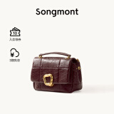 Songmont山下有松小号巧克力包新款牛皮斜挎链条软手机包母亲节礼物 巧克力色(现货）