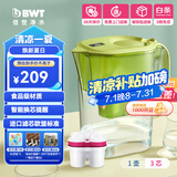 倍世（BWT）净水壶滤水壶净水器家用 欧洲镁离子滤芯 益家4.2L大容量 过滤水壶 厨房客厅通用 【锌加镁滤芯】1壶3芯