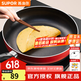 苏泊尔（SUPOR） 平底锅不粘锅家用小煎锅煎蛋饼牛排煎锅厨房锅 28CM电磁炉明火通用【带盖】 28cm