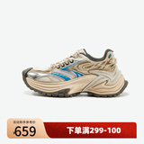 OGR【章若楠同款】响尾蛇系列慢跑鞋子新款老爹鞋男女增高运动厚底鞋 浅棕色 38