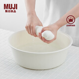 无印良品 MUJI 聚丙烯热水盆 脸盆洗衣盆家用加厚盆 泡脚盆 MB08CC2S 白色中 外口径320mm*高105mm/约5.8L