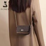 金狐狸女士包包女包大容量斜挎包女单肩包手机包小方包轻奢女友生日礼物