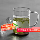 雅集茶杯耐热玻璃杯子 泡茶水杯过滤带盖把手