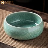 金镶玉 仿宋汝窑茶洗  茶道水洗家用杯洗建盏洗茶洗缸陶瓷功夫茶具配件 雁影冰片汝窑茶洗