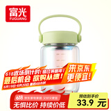 富光嘟嘟玻璃杯 高硼硅玻璃高颜值水杯子 女生便携牛奶咖啡刻度茶杯