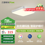 三雄极光 LED吸顶灯 全光谱智能客厅灯卧室灯卫生间简约现代餐厅照明灯饰 48W 18㎡内适用 2700lm 星简 智控