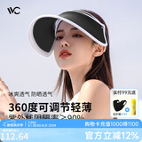 VVC成毅同款遮阳帽夏季男女户外骑行太阳帽女神帽遮脸防紫外线防晒帽 【青春款】暮色黑 可调节