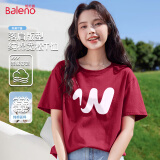 班尼路（Baleno）纯棉短袖T恤女夏季2025年女装新款时尚休闲潮流百搭通勤风半袖