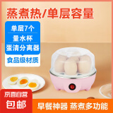 煮蛋器电蒸锅蒸蛋器家用双层多功能早餐煮蛋机防干烧迷你便携式蒸蛋神器 单层 【带量杯+分离器】