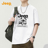 JEEP吉普260G重磅纯棉高端男士短袖T恤男2026夏季新款宽松潮牌体恤男