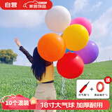 光多拉18寸超大气球儿童户外加厚彩色大号气球公园草地防爆拍拍球10个装