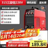 大焊 电焊机家用小型220v 380v双电压手提电子工业级迷你焊机 裸机【315高配220V】