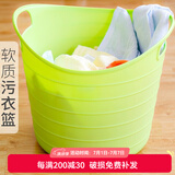 爱丽思（IRIS） 脏衣篓浴室大号脏衣篓塑料洗衣篮装脏衣服污衣篮子桶收纳筐衣篮 40升 绿色密闭【3-4人用】