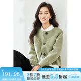 梵希蔓毛呢短外套女2024新款秋冬小个子御寒保暖羊毛混纺呢子大衣 50658 橄榄绿 M