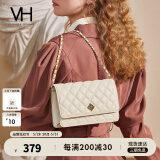 VANESSA HOGAN【送礼推荐】VH女包繁花系列极光菱格包时尚轻奢链条包单肩斜挎包 米白