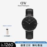 丹尼尔惠灵顿（DanielWellington）DW手表情侣手表36mm时尚欧美表皮带石英腕表父亲节礼物DW00100145