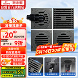 潜水艇（Submarine）黄铜镀镍枪灰色防臭地漏套装50管径 大排量淋浴+2个干湿区+洗衣机