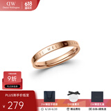 丹尼尔惠灵顿（DanielWellington）dw戒指女男 经典玫瑰金情侣对戒 生日礼物送女友男生礼物送男友 64号 DW00400023 玫瑰金