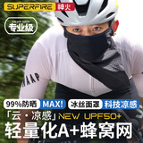 神火（SupFire）防晒面罩战术挂耳头巾围脖男防风尘自行车户外骑行透气面巾