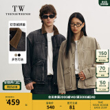 Teenie Weenie Men【男女同款】小熊男装牛仔夹克2025年春季新款拼接外套 黑色 L