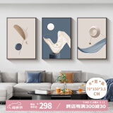好久不见现代简约客厅装饰画沙发背景墙三联挂画几何抽象墙面壁画