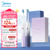 美的（Midea）电动牙刷成人 扫振升级 超长续航 5种模式 高效清洁牙齿  YM3双支装 情侣520礼物