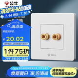 公牛（BULL）墙壁插座 G07系列 一位音箱插座 音响音频G07T106 白色 暗装