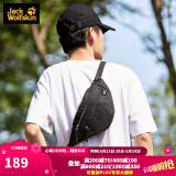 Jack Wolfskin狼爪胸包男女背包通用春夏日常通勤户外旅行骑行便携储物腰包 6000/黑色 2L/150*320*80mm