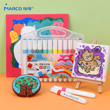 马可（MARCO）24色丙烯马克涂鸦画笔笔防水颜料水彩荧光记号儿童学生小孩亲子绘画礼盒开学礼水彩笔美育画画笔