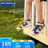 江博士全接触凉鞋 夏季男女包头凉鞋中大童儿童凉鞋S10242W005蓝/米 30