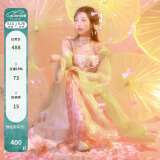 十三余小豆蔻儿[佩玉春风]刺绣粉色裙子印花对襟衫唐制汉服女原创 齐胸裙 现货 S
