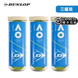 邓禄普（DUNLOP）网球 澳网网球AO比赛用球罐装初学进阶专业训练高弹耐打练习网球 澳网3筒胶罐 601601