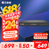 飞鱼星 VE1220G 多WAN口全千兆VPN企业路由器 内置AC防火墙/带宽叠加/行为管理 带机量200