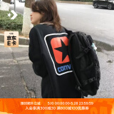 匡威（Converse）官方 Straight Edge男女休闲简约双肩包书包10021138 10021138-A01/黑色 OSFA