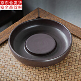 古德窑 复古壶承壶垫陶瓷干泡台日式紫砂养壶底座茶承茶具配件定制壶托储水式 粗陶《咖啡色》壶承