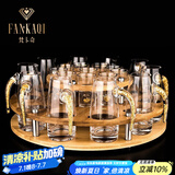 梵卡奇（FANKAQI）金箔白酒杯套装分酒器家用小酒杯酒壶高档酒具送长辈乔 圆圆满满杯金箔【10壶10杯】