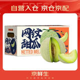 京鲜生 网纹蜜瓜 2粒装 净重4-5斤 单果2斤起 生鲜水果礼盒