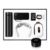 爱奢尔年会伴手礼商务礼品保温水杯子礼盒退伍礼物高档周年庆纪念品奖品 黑色五件套【护眼仪+按摩仪+手环+充电宝+保温杯】 公司会议礼品高端定制圣诞节礼物送客户员工男女士老师