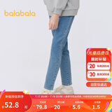 巴拉巴拉女童裤子儿童牛仔裤中大童春装甜美直筒裤修身长裤潮208124108011