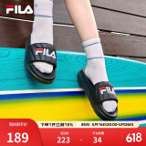 斐乐（FILA）女鞋运动拖鞋厚底凉拖沙滩鞋漂流船 黑-BK 37.5