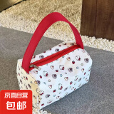 京东物流 新款手提包凯蒂猫大容量便携手拎收纳包高颜值化妆包 粉色点点