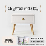 嘉宝莉（CARPOLY）水性木器漆翻新白漆实木旧木门木柜改色家具油漆涂料多彩清漆自刷 丝绸白【质感改色】送工具 1KG刷4-5平米（送工具）